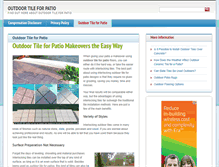 Tablet Screenshot of outdoortileforpatio.net
